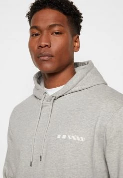 Minimum Homme LOGE Sweat à Capuche Grey Melange -Minimum Soldes Magasin 0ce181f2896840838a1f00afa7b3c2ba