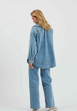 Minimum AMIRALINA Manteau Court Light Blue Femme -Minimum Soldes Magasin 10295ddc83cf4508ad0b3e21d0e2bd92