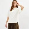 Minimum AARHUSI T Shirt Basique Broken White Femme -Minimum Soldes Magasin 27822e5c593b47a1a49ceea02b536390