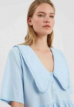 Minimum LARALINA Robe Chemise Chambray Blue Femme -Minimum Soldes Magasin 303cd4c0b77846aa88051f63a7bfea59