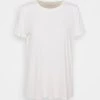Minimum RYNAH T Shirt Basique Snow White Femme -Minimum Soldes Magasin 3b28397b0d2b4e27b95cf3d4471336b5