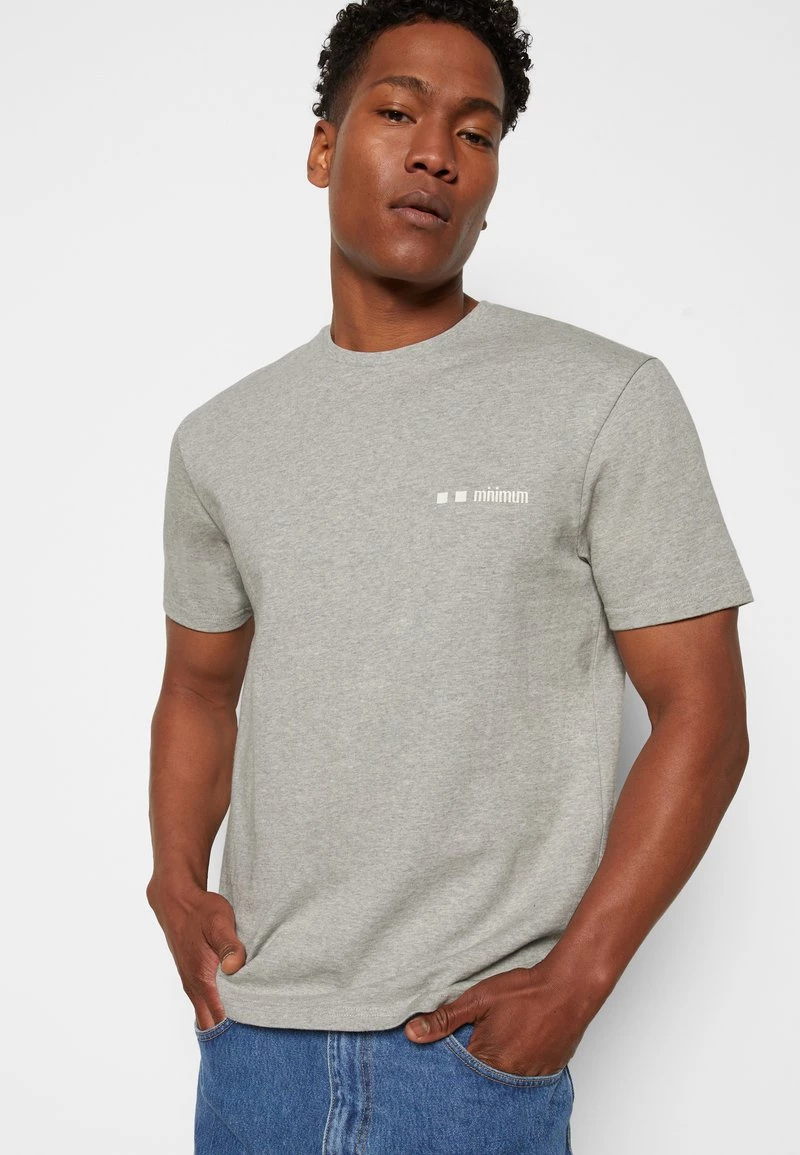 Minimum Homme LOGO T Shirt Basique Grey Melange 7 Minimum Homme LOGO T Shirt Basique Grey Melange – Image 5
