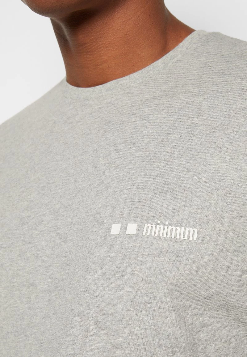 Minimum Homme LOGO T Shirt Basique Grey Melange 9 Minimum Homme LOGO T Shirt Basique Grey Melange – Image 7
