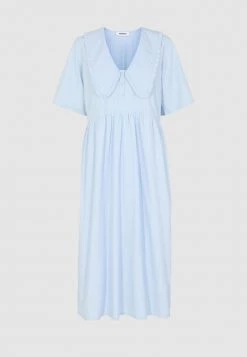 Minimum LARALINA Robe Chemise Chambray Blue Femme -Minimum Soldes Magasin 652c7f333a0540bcab67d7850015375a