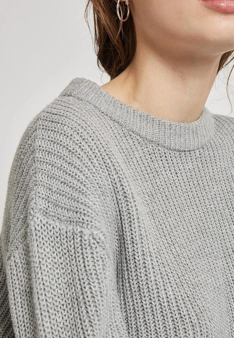 Minimum Femme Pullover Light Grey Melange 4 Minimum Femme Pullover Light Grey Melange – Image 2