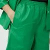 Minimum ZIRENA Pantalon En Cuir Deep Mint Femme