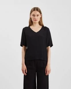 Minimum ELVIRE T Shirt Basique Black Femme