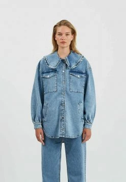 Minimum AMIRALINA Manteau Court Light Blue Femme