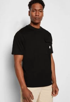 Minimum MANSE T Shirt Imprimé Black Homme -Minimum Soldes Magasin aebe989cbed649ca831791bfe97df9e3