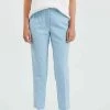 Minimum HALLEE Pantalon Classique Chambray Blue Femme -Minimum Soldes Magasin b58078a5302c4ababd3f4bb77045844a