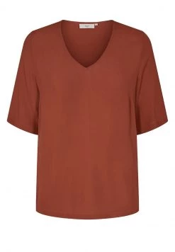 Minimum ELVIRE T Shirt Basique Red Femme -Minimum Soldes Magasin b7d42f2ad143439ca8a561e0e93716a4