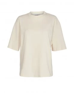 Minimum AARHUSI T Shirt Basique Broken White Femme -Minimum Soldes Magasin bdb23e6011ee4e3188492dd9b36cdf76