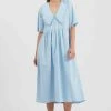 Minimum LARALINA Robe Chemise Chambray Blue Femme -Minimum Soldes Magasin dbc4eaa708fd4180a7793ef29d971ef6