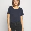 Minimum Femme RYNAH T Shirt Basique Navy -Minimum Soldes Magasin e34b1b6916864a2d8302a78a031e9de4