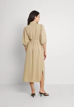 Minimum Femme MYSALINA Robe Longue Khaki Green -Minimum Soldes Magasin fd7bc6b983be487a81719adbb76b375c